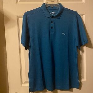 TOMMY BAHAMA NWT Men's 2-Button Myka Blue Polo Shirt ST226364TJ Size Large